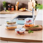 Kép 6/6 - Pure Box Active légmentesen záródó üveg ételtároló dobozok