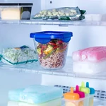 Kép 2/4 - Pyrex Cook & Go magas hőálló sütőtál és ételtároló műanyag fedővel 12x12x12 cm 0,8 liter - 203243