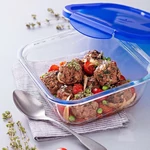 Kép 2/4 - Pyrex Cook & Go hőálló sütőtál és ételtároló légmentes fedővel 16x16 cm, 0,8 liter -275088