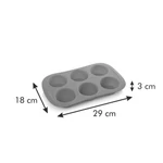 Kép 2/3 - Tescoma Delicia szilikon muffin sütőforma 6 db - 629433