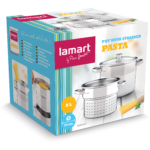 Kép 6/6 - Lamart Pasta 3 részes tésztafőző edénykészlet 8 liter - LTSS2417
