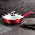 Kép 2/4 - Berlinger Haus wok serpenyő fedővel 28 cm Burgundy - BH-1265