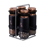 Kép 1/3 - Berlinger Haus fűszertartó állvány 4 részes Black Rosegold - BH-1999