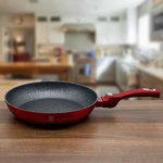 Kép 1/5 - márvány bevonatos serpenyő levehető nyéllel 28 cm - BerlingerHaus Burgundy minden főzőlapon használható BH-1946