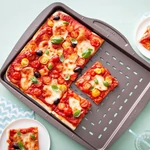 Kép 2/3 - Pyrex Asimetria tapadásmentes szögletes pizzasütő tepsi