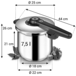 Kép 5/5 - Tescoma SmartCLICK rozsdamentes acél kukta 7.5 liter