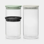 Kép 1/3 - Brabantia üveg fűszertartó, vákumzáras 3 darabos szett 