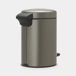 Kép 2/2 - Brabantia NewIcon pedálos szemetes 3 liter, Platinum - 113246