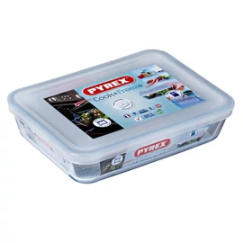 Pyrex COOK&amp;FREEZE tégl. sütőtál+műa.tető 19x14x4 cm 0,8l - 203229