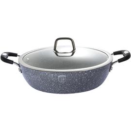 sütőbe rakható márvány bevonatos indukciós lábas fedővel 28 cm - BH-1158 BerlingerHaus Gray Stone Touch Line