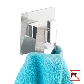 fúrás nélkül felszerelhető fali törölköző akasztó - Wenko Turbo-Loc Quadro 267363