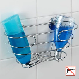 fúrás nélkül felszerelhető rozsdamentes fali tusfürdő és sampontartó polc - Wenko Turbo-Loc 214138