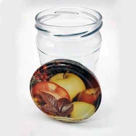Magyar befőttes üveg mintás tetővel 520 ml-es - E7