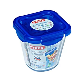 Pyrex COOK&amp;GO szögl.magas+műa.fedő 12x12x12cm 0,8l - 203243
