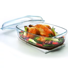 Pyrex Essen szögletes jénaitál+fedő 4,5l