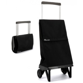 Rolser Plegamatic Original MF ultrakönnyű táskára összecsukható bevásárlókocsi fekete
