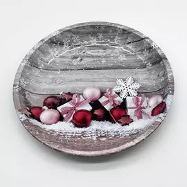 tányér karácsony mintával - HU162 Fém decor