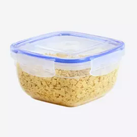 Műanyag ételtároló doboz légmentesen zárható tetővel 0,9 liter