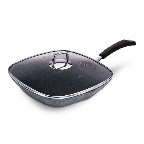 Berlinger Haus Grill serpenyő fedővel, 28 cm, Stone Touch Line - BH-6108