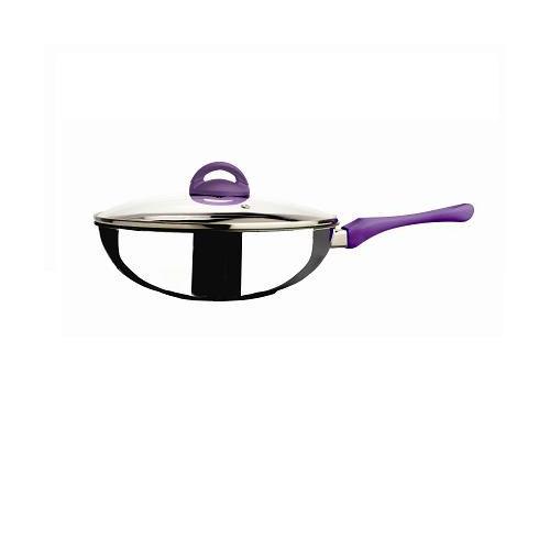 Mepra Ecoceram Viola kerámia bevonatos indukciós wok üvegedővel 28cm