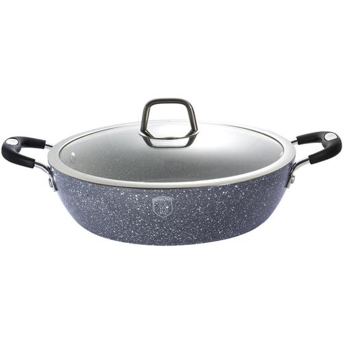 sütőbe rakható márvány bevonatos indukciós lábas fedővel 28 cm - BH-1158 BerlingerHaus Gray Stone Touch Line