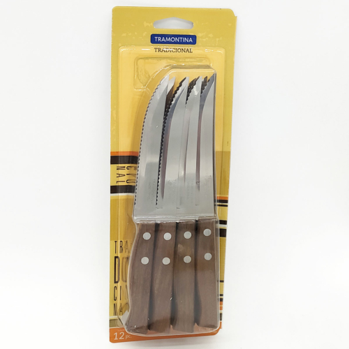 fanyelű recés Steak kés 12 darabos kiszerelésben - 414044