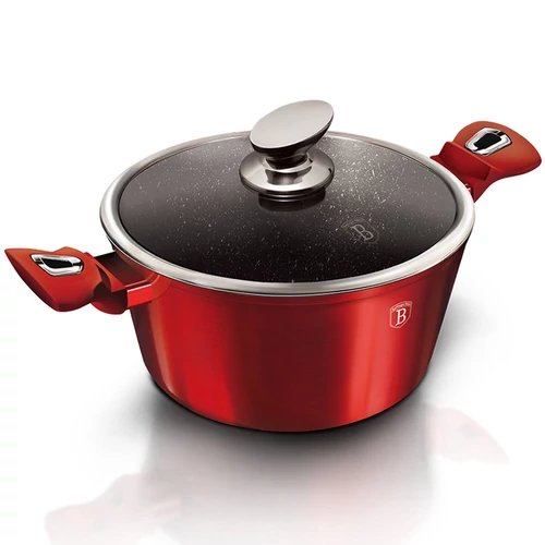 Berlinger Haus lábas fedővel 30 cm, 8 liter Burgundy - BH-6192