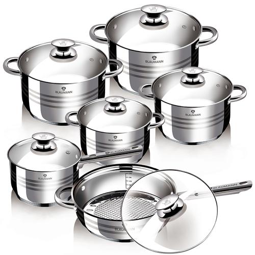 Blaumann Gourmet line rozsdamentes edénykészlet 12 részes - BL-3896