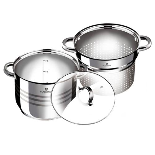Blaumann Gourmet Line 3 részes tésztafőző edénykészlet 5,3 liter - BL-3132