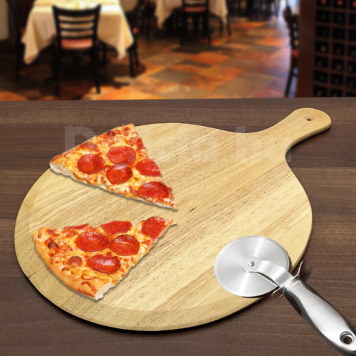 Fa pizza tányér, pizzalapát